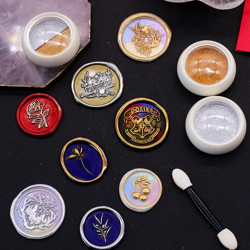18 색상 골드 왁스 인감 스탬프 파우더 크림 반짝이  - Wax Seal Stamp Set 리뷰 및 가격