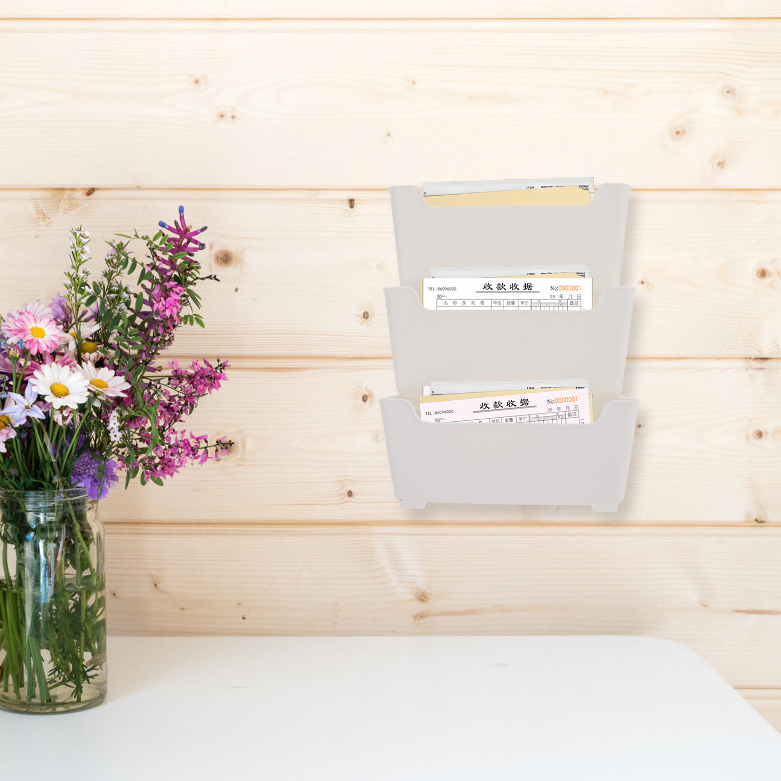 1세트, 벽걸이형 플라스틱 파일 정리대, 접착식 벽걸이 - Magazine Holder Rack 리뷰 및 가격