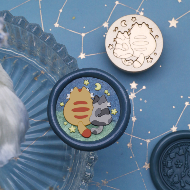 고양이 시리즈 25mm 챕터 왁스 씰 귀여운 행운의 고 - Wax Seal Stamp Set 리뷰 및 가격
