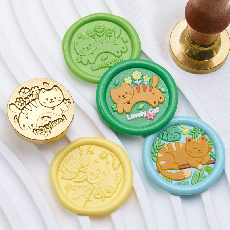 고양이 시리즈 25mm 챕터 왁스 씰 귀여운 행운의 고 - Wax Seal Stamp Set 리뷰 및 가격